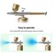 Airbrush Kit with Compressor Portable Airbrush Kit 48PSI High-Pressure Non-Clogging Air Brush Set Cordless Rechargeable with 0.3mm Nozzle and Cleaning Brush for Painting,Nail Art, Makeup (Gold)